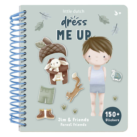 Książka z naklejkami z przebierankami Little Dutch Jim Forest Friends