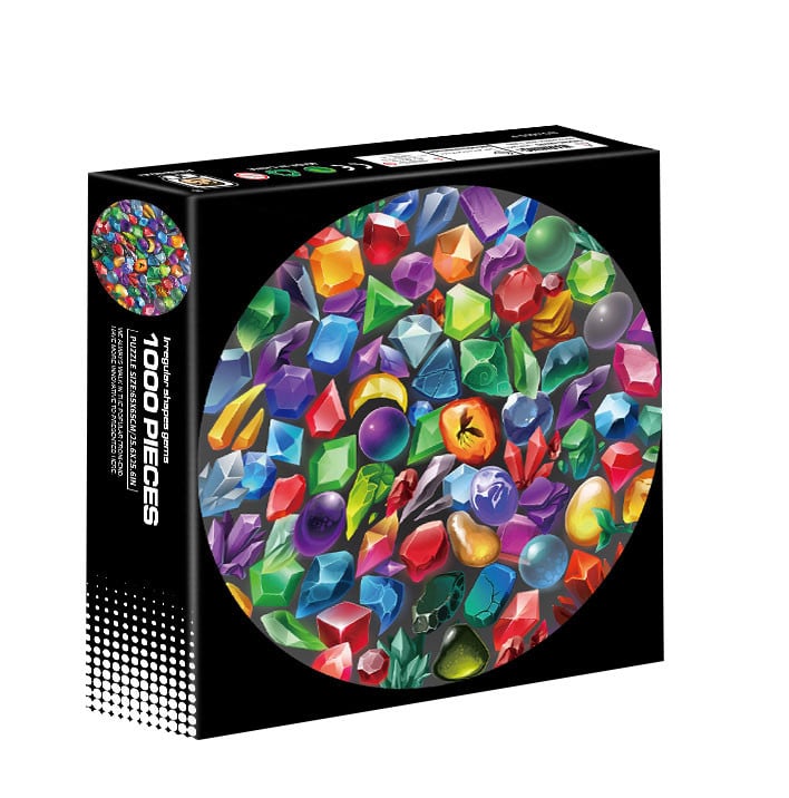 Puzzle wprowadzające okrągłe - kolorowe perełki - 1000 elementów