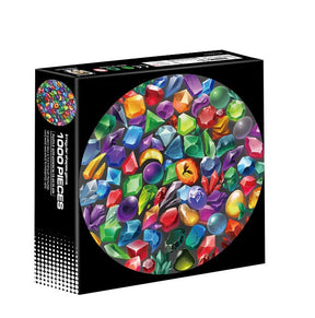 Puzzle wprowadzające okrągłe - kolorowe perełki - 1000 elementów