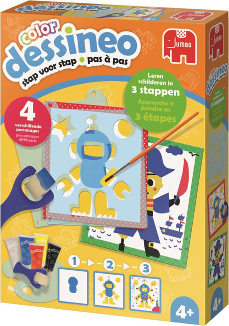 Malarstwo Jumbo Dessineo z szablonami postaci