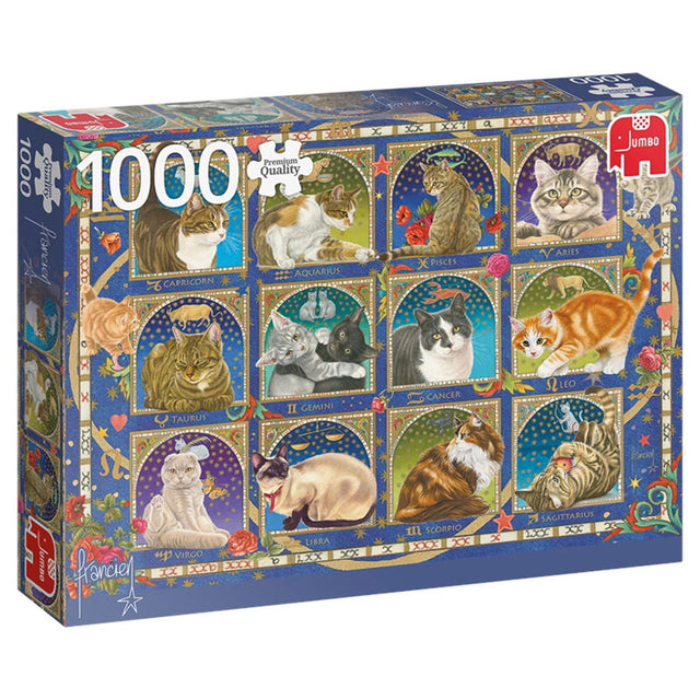 Puzzle Jumbo Horoskop - koty 1000szt