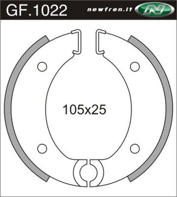 Zestaw segmentu hamulca Newfren GF1022 MV50