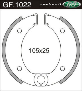 Zestaw segmentu hamulca Newfren GF1022 MV50