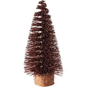 Choinka bez marki 14cm brązowa | 12 sztuk