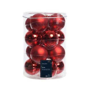 Bombki świąteczne Kaemingk szklane błyszczące, matowe, mixdia8cm