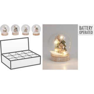 Domek z kulą wodną led 11cm 4ass d