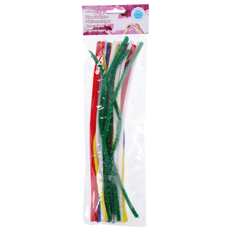 Druty szenilowe Edco Craft Line - 30 sztuk - rękodzieło do czyszczenia rur 30 cm - drut szenilowy wielokolorowy 5 kolorów - materiał do rękodzieła dla dzieci