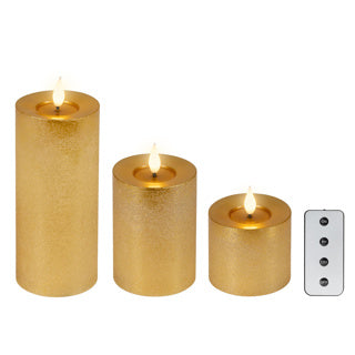 Led real kaars wax pit on top w resin fire flame effect binnen mix