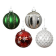 Kerstballen glas shiny enamel - matt 4ass | 12 stuks