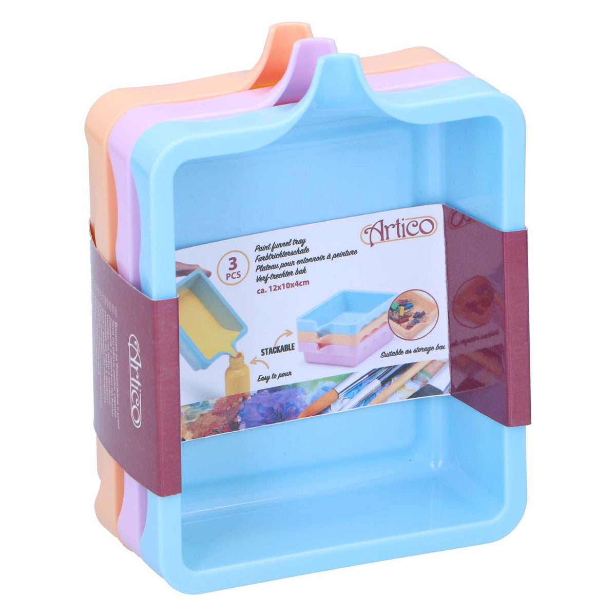 Paleta tacek do mieszania farb, 3 szt.