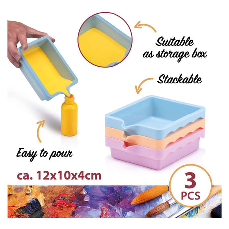 Paleta tacek do mieszania farb, 3 szt.