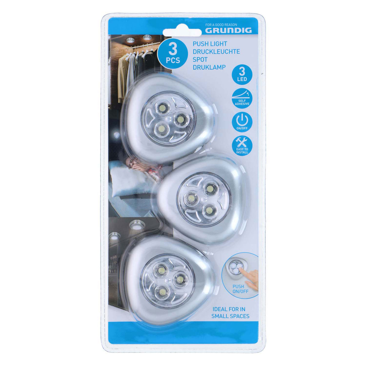 Lampa ciśnieniowa LED, 3 szt.