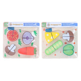 Drewniane puzzle do krojenia warzyw, 9 szt.