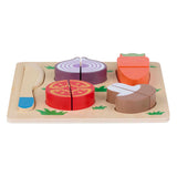 Drewniane puzzle do krojenia warzyw, 9 szt.
