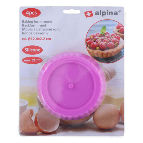 Alpina silikonowa forma do pieczenia okrągła, 4 szt