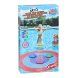 Eddy Toys gra w rzucanie 5-częściowa - zabawki do basenu dla dzieci - pływająca gra docelowa z krążkami - gra do wody i ogrodu - średnica 65cm - wielokolorowy