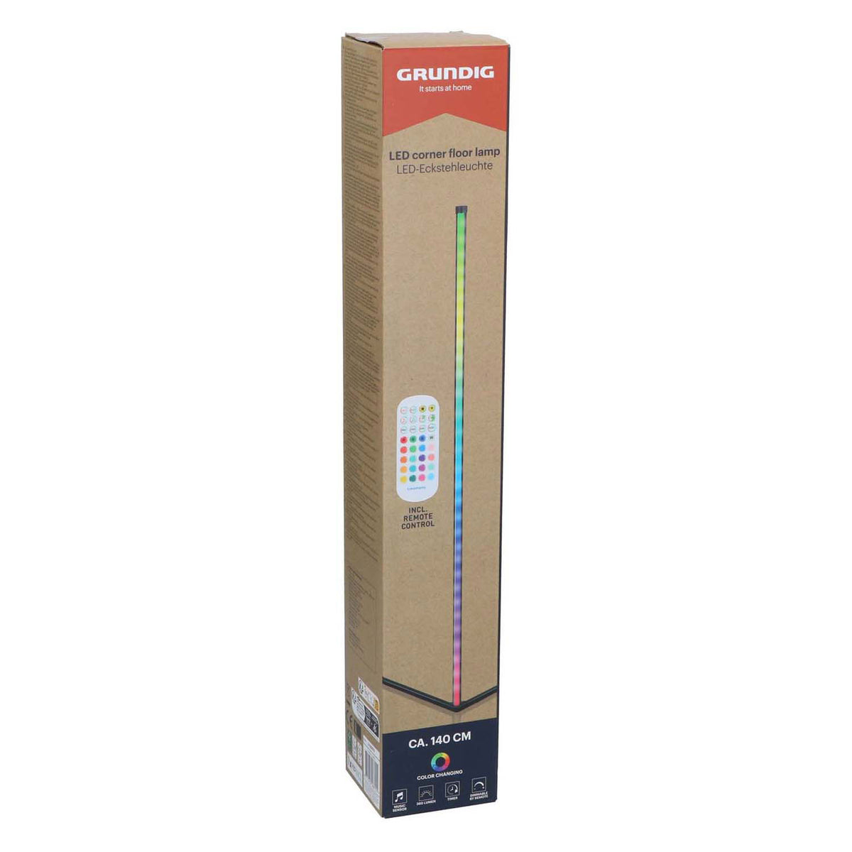 Lampa narożna LED Grundig z pilotem, 140cm