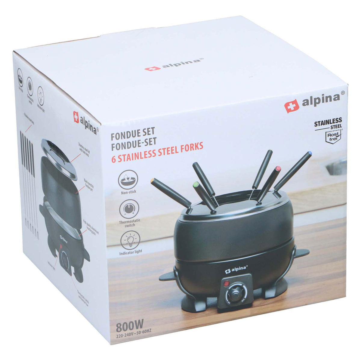 Zestaw do fondue Alpina 230v 2,3l