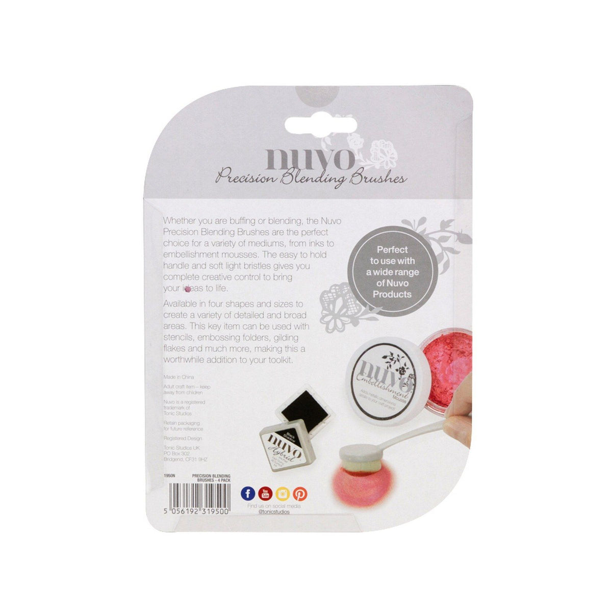 Nuvo by tonic studios nuvo • precyzyjne pędzle do blendera 4szt