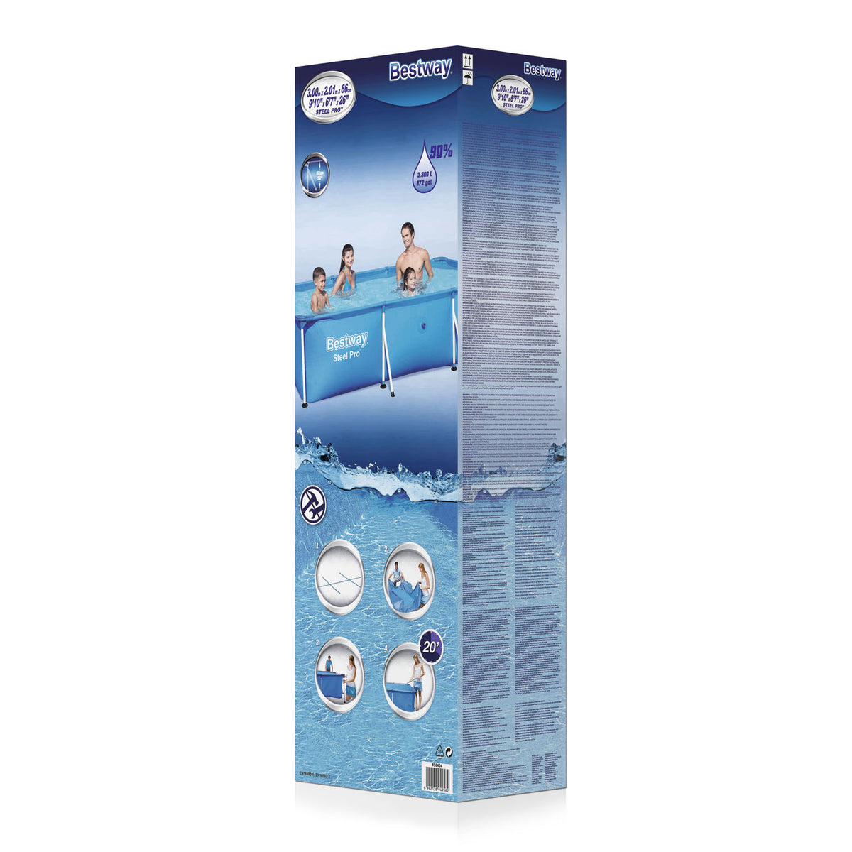 Bestway basen stalowy pro prostokątny, 300cm
