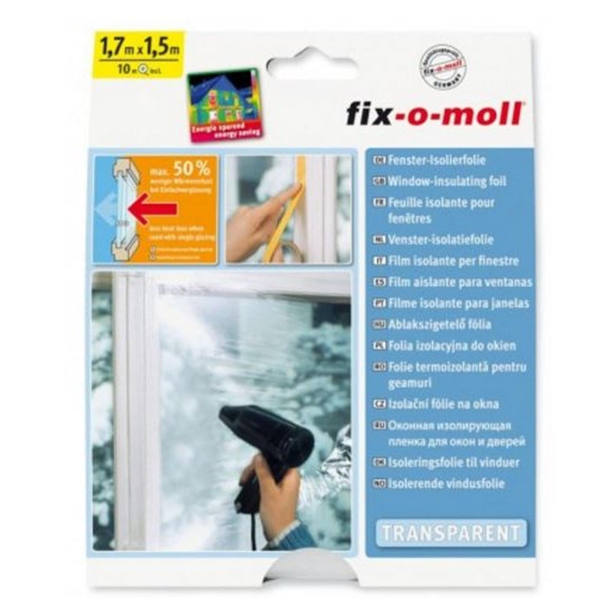 Folia izolacyjna okienna fix-o-moll 170x150cm