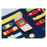 Eddy Toys Książeczka z ćwiczeniami Montessori - nauka otwierania i zamykania ubrań - ćwiczenie umiejętności motorycznych