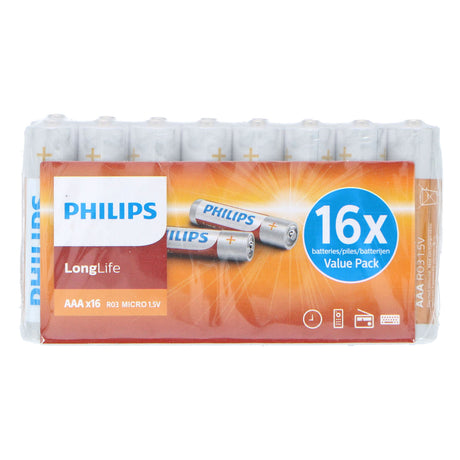 Baterie Philips Longlife AAA, 16 szt.