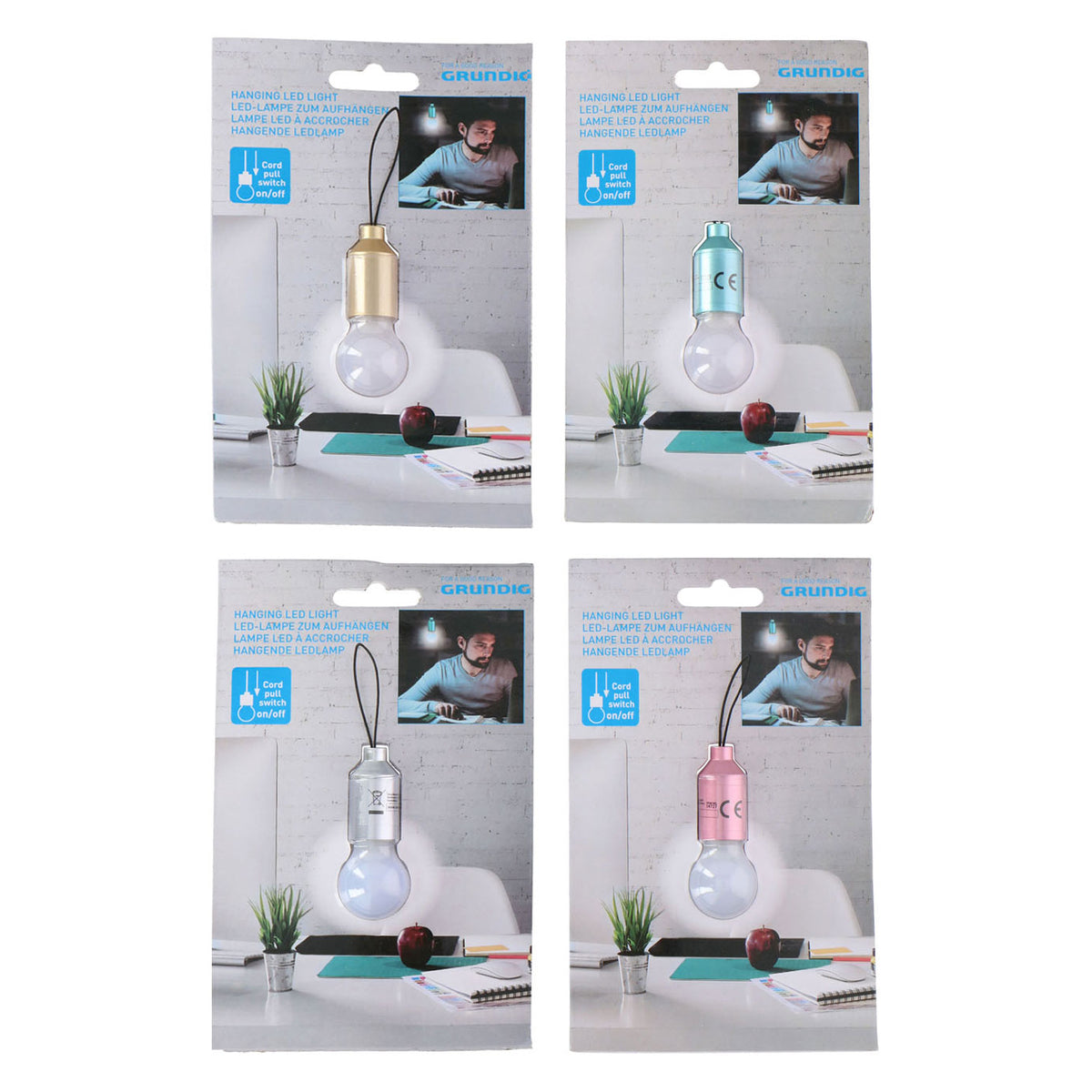 Kolor lampy LED z zawieszką