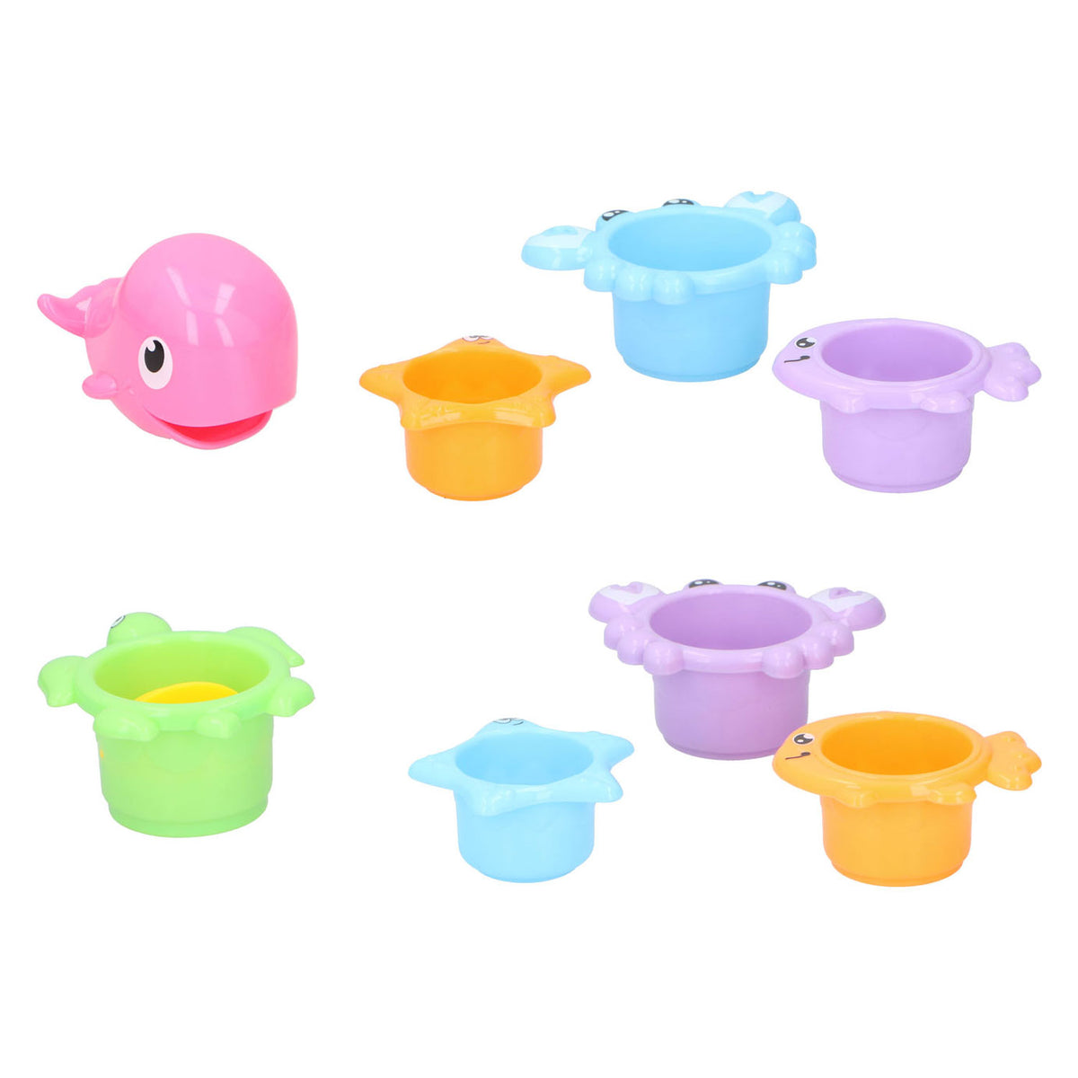 Kubki do kąpieli Animal, 4 szt.