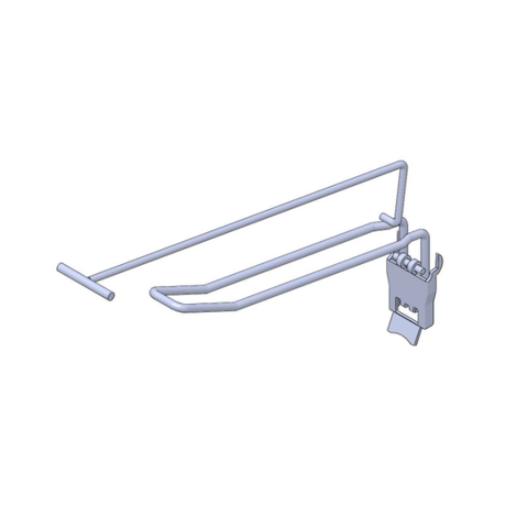 Tegometall klaphaak dubbel rl 30 - met t-bar 16 cm - verzinkt