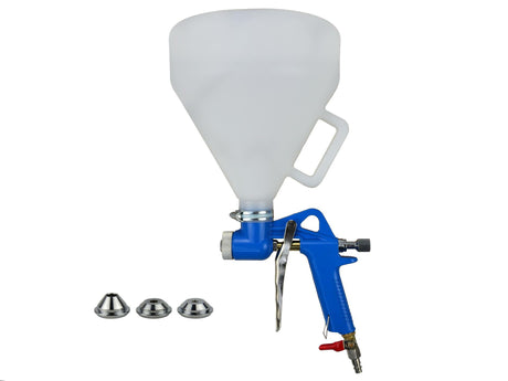 Pistolet natryskowy Geko ze zbiornikiem powietrza - regulowane dysze - plastikowy kubek 4500 ml
