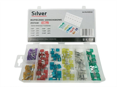 Silver zekeringen 3-30a 140szt.