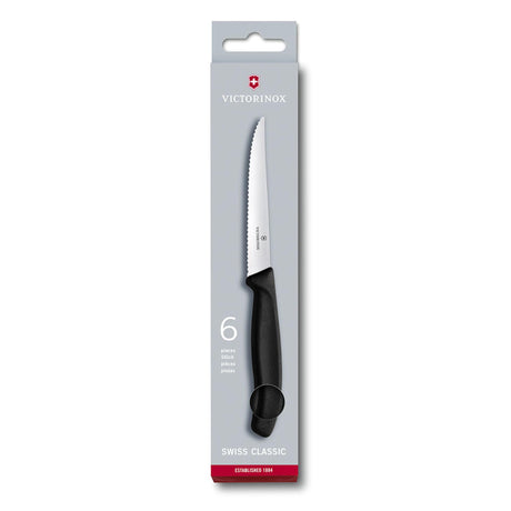 Noże do steków Victorinox czarne 6 sztuk