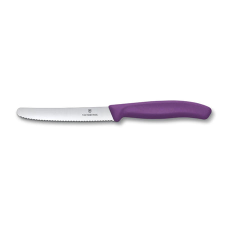 Nóż do pomidorów Victorinox, fioletowy, ząbkowany