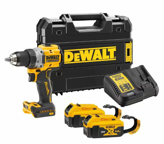 Dewalt schroevendraaier 18v dcd800p2t 90nm 2x5,0ah bl lanyard klaar tstak