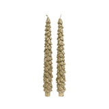 Decoris dinerkaars kerstboom set van 2 stuks goud ø2,1xh25cm