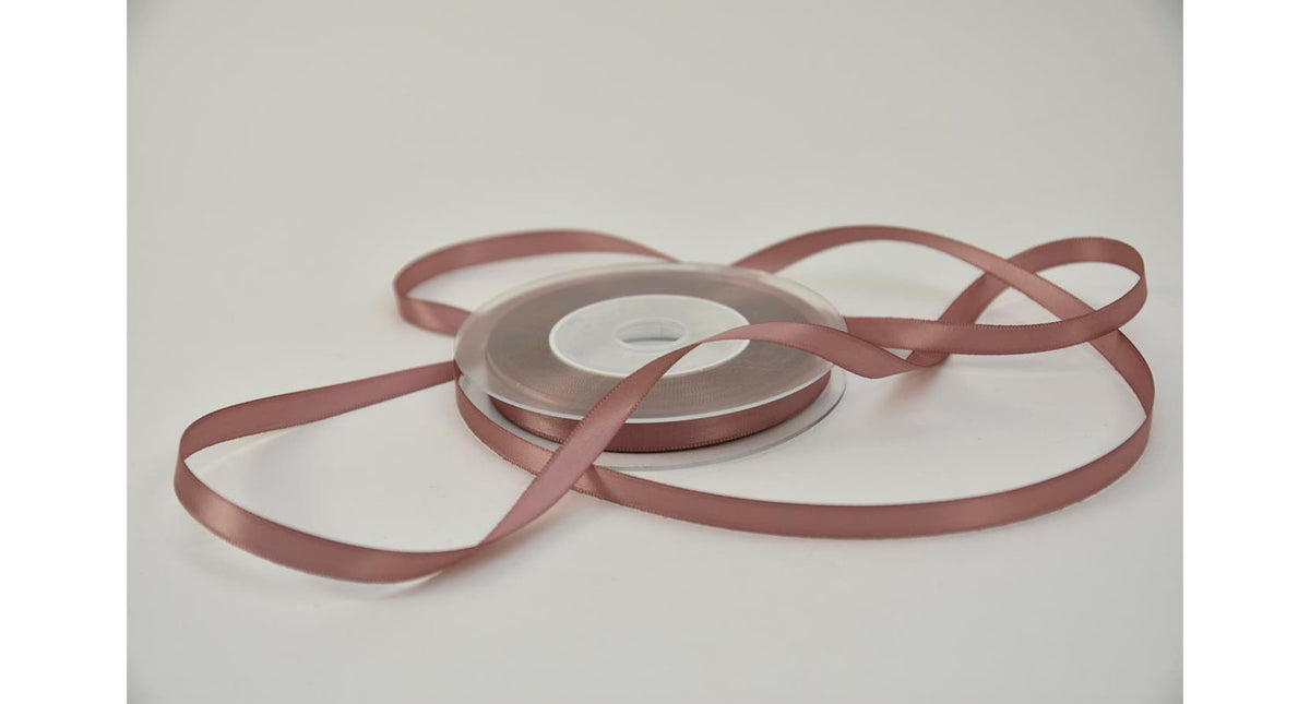 Satijnlint 10 mm x 25 mtr oudrose