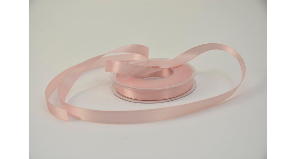 Satijnlint 15 mm x 25 mtr lichtrose