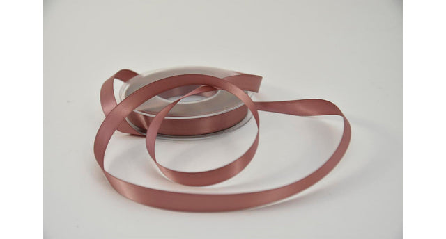 Satijnlint 15 mm x 25 mtr oudrose