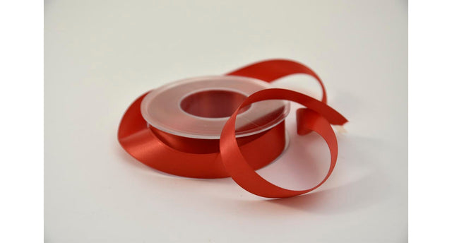 Satijnlint 25 mm x 25 mtr rood