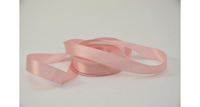 Satijnlint 25 mm x 25 mtr lichtrose
