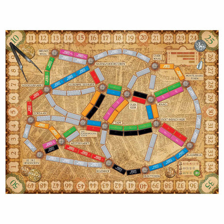Days of Wonder Ticket to Ride Amsterdam – holenderska gra planszowa dla 2 do 4 graczy – szybka gra strategiczna od 8 lat – graj w XVII-wiecznym Amsterdamie