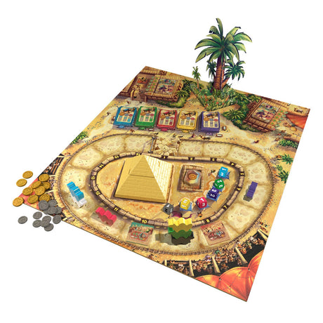 Asmodee Eggertspiele Camel Up - gra planszowa Wyścig wielbłądów - nowe wydanie z palmą 3D