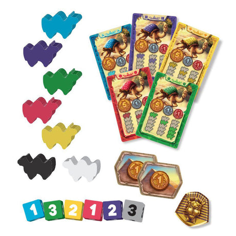 Asmodee Eggertspiele Camel Up - gra planszowa Wyścig wielbłądów - nowe wydanie z palmą 3D