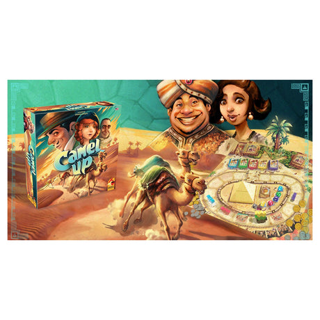 Asmodee Eggertspiele Camel Up - gra planszowa Wyścig wielbłądów - nowe wydanie z palmą 3D