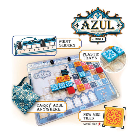 Gry z następnym ruchem Azul mini gra planszowa - od 2 do 4 graczy