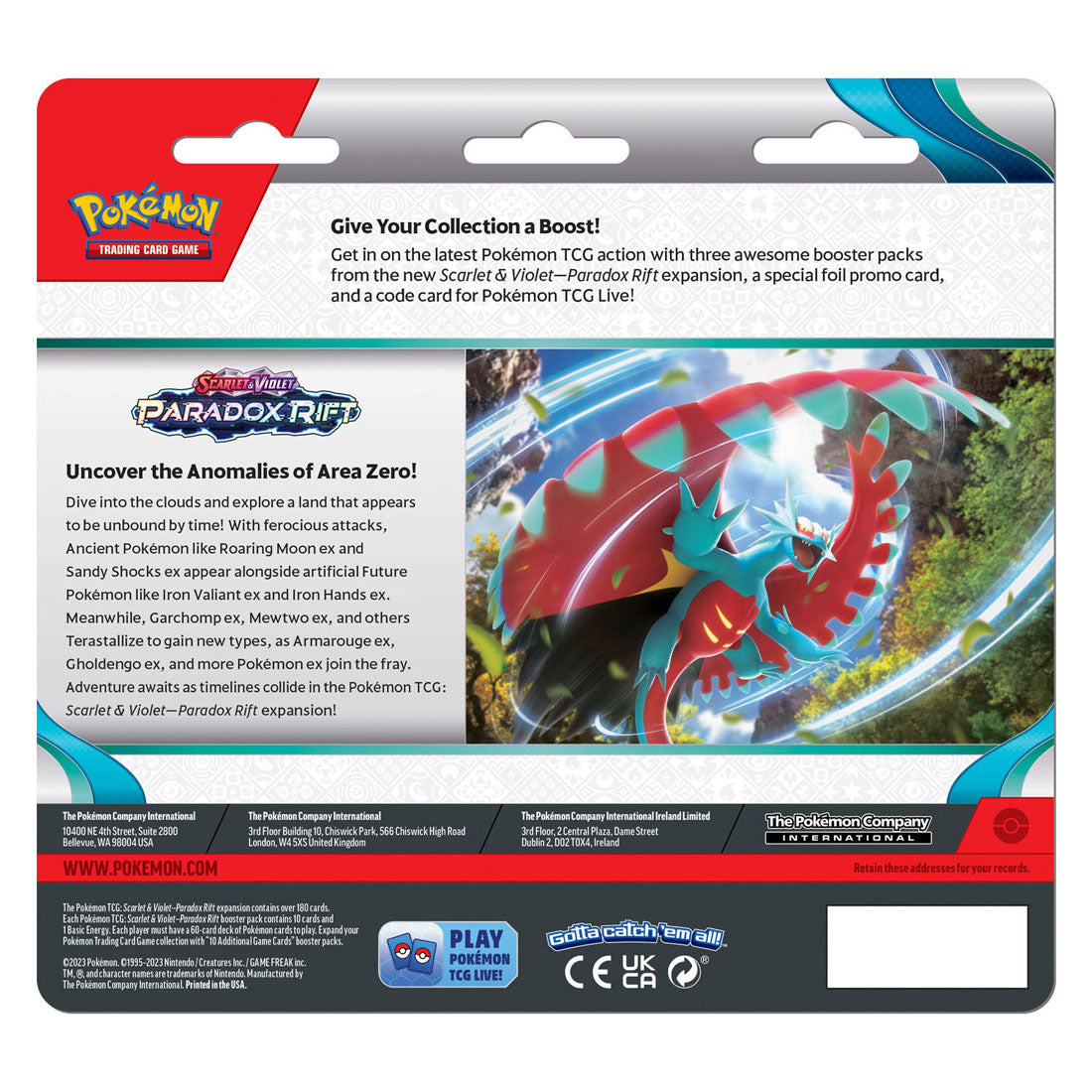 Asmodee Pokemon TCG S V Paradox Rift Booster Blister - Cetitan