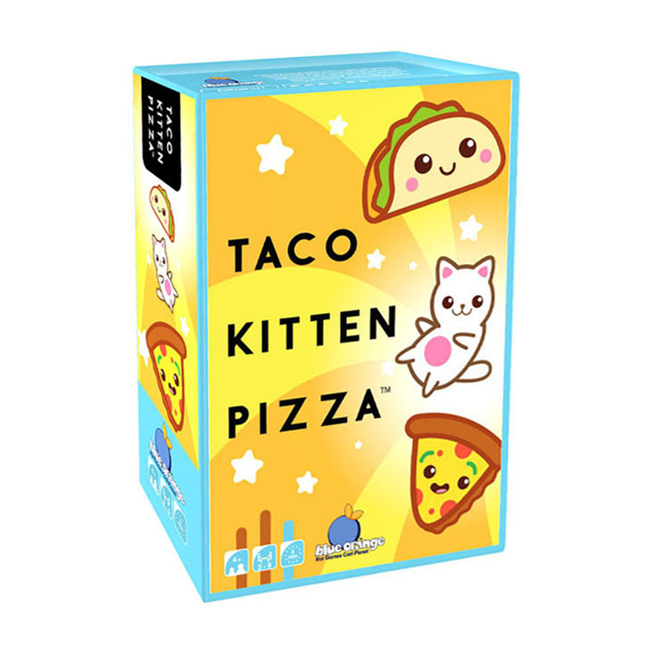 Geronimo gry niebieski pomarańczowy gra karciana taco kotek pizza