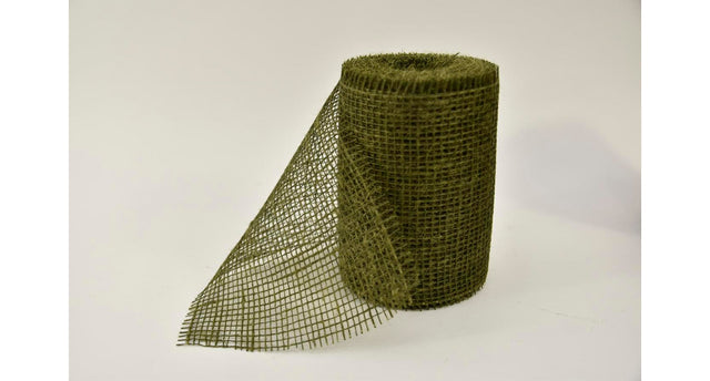 Rol jute 15cm 10mtr olive