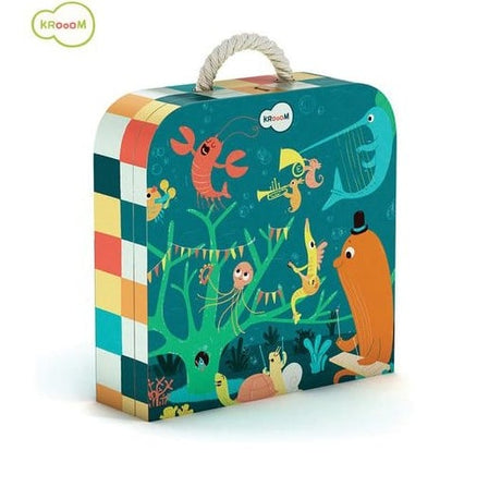 Dam kroom solidne kartonowe puzzle w walizce - 45 elementów